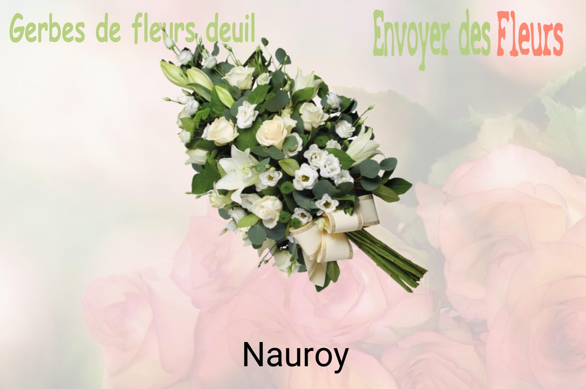 Gerbe de fleurs de deuil livrée à Nauroy